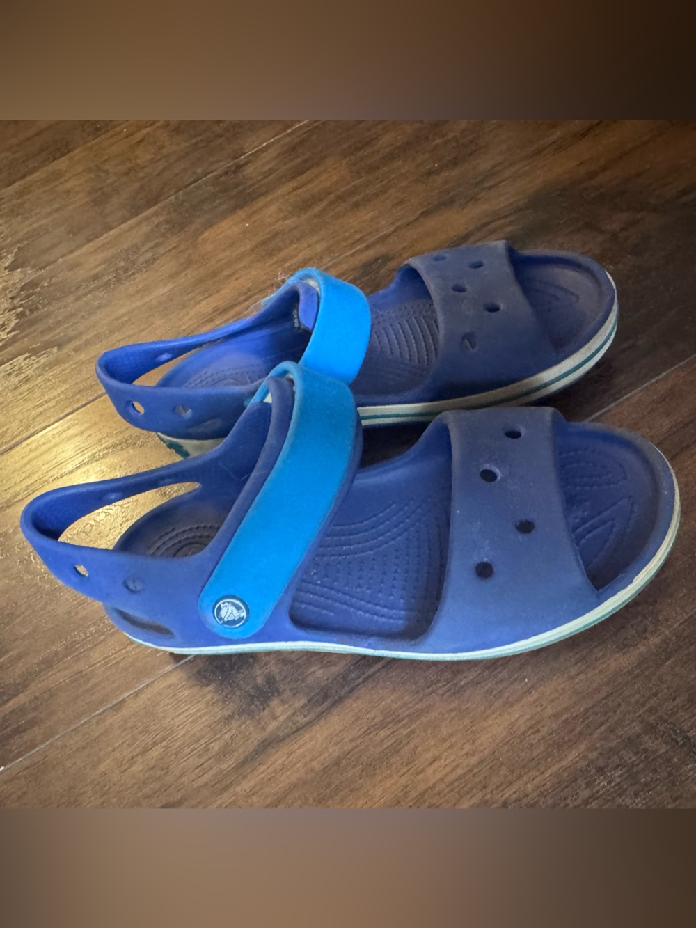 CROCS Kids Royal Blue Adjustable Strap Sandals